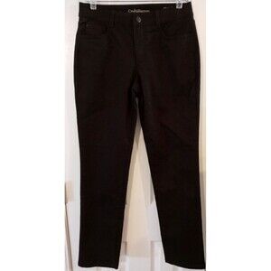 Croft & Barrow Women's Chino Pants Size 8 Black Classic Fit Straight Leg